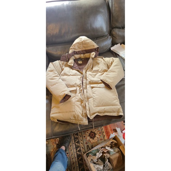 Alaska Safari Other - Vintage Alaska Safari Down Puffer Parka Jacket Tan Brown Hooded Mens Large Kemps